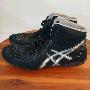 Vintage Asics Aggressor 3 Wrestling Shoes Mens 10 Black High Tops J601Y